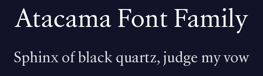 Atacama Font Family by newglyph — Serif Font — thumbnail 2