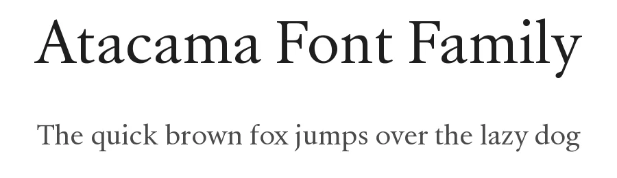 Atacama Font Family by newglyph β Serif Font