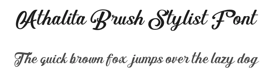 Athalita Brush Stylist Font by SheillaType Store โ Script Handwritten Font