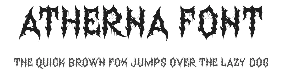 Atherna Font by burntilldead β Blackletter Font