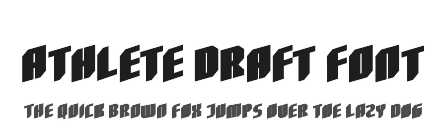 Athlete Draft Font by RaisProject — Display Font