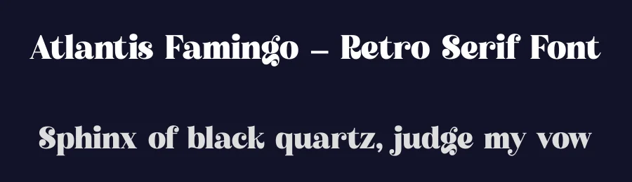 Atlantis Famingo – Retro Serif Font by Letterena Studios — Display Font — thumbnail 2