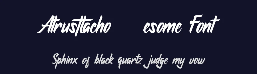 Atrusttacho Awesome Font by GulioSt — Display Font — thumbnail 2