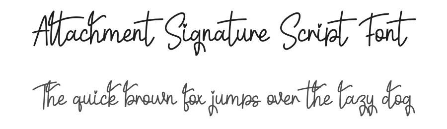 Attachment Signature Script Font by creativeletter — Script Handwritten Font