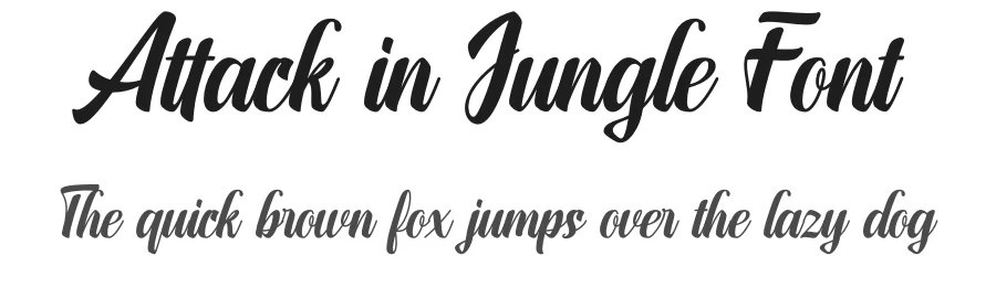 Attack in Jungle Font by senihujan — Script Handwritten Font