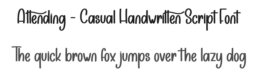 Attending – Casual Handwritten Script Font by andikastudio — Display Font
