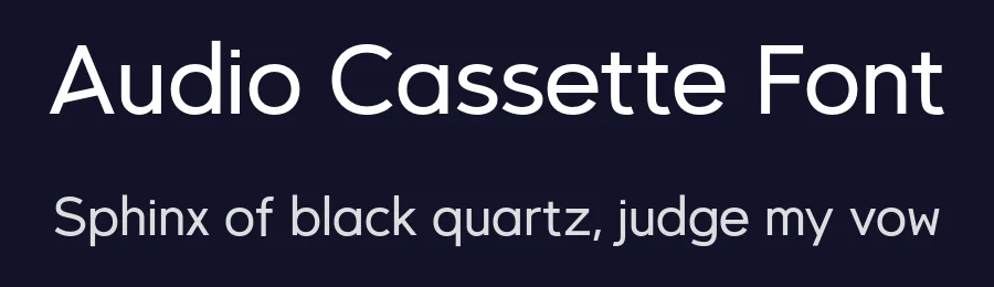 Audio Cassette Font by Yuriy Shlyapnikov — Sans Serif Font — thumbnail 2