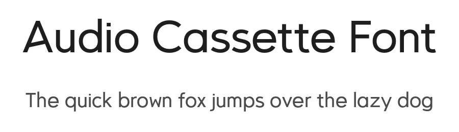 Audio Cassette Font by Yuriy Shlyapnikov — Sans Serif Font