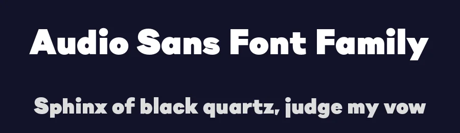 Audio Sans Font Family by AcidType — Sans Serif Font — thumbnail 2