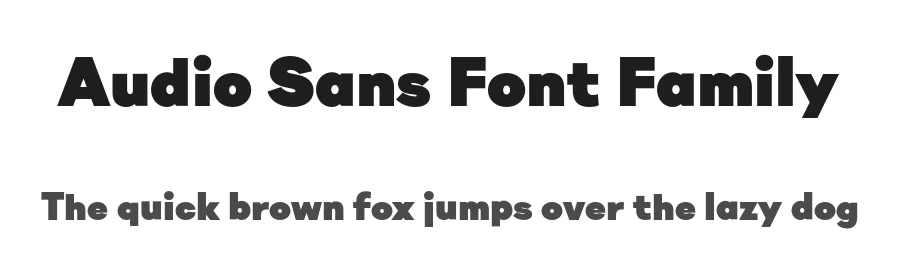 Audio Sans Font Family by AcidType β Sans Serif Font