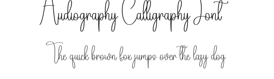 Audiography Calligraphy Font by creativeletter — Script Handwritten Font