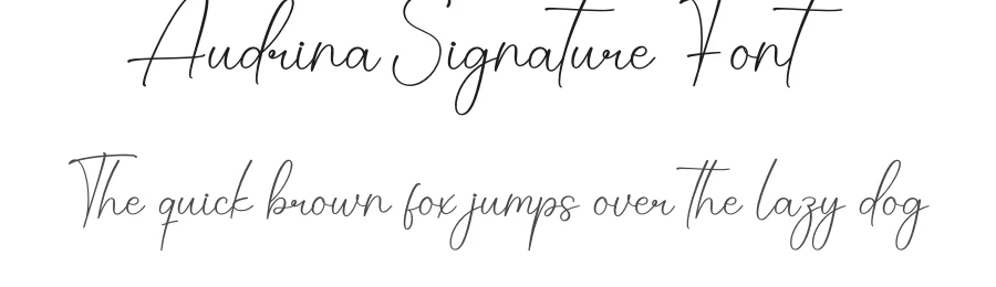 Audrina Signature Font by creativeletter — Script Handwritten Font