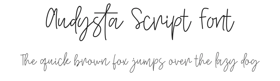 Audysta Script Font by keithzo — Script Handwritten Font