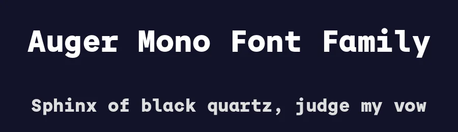 Auger Mono Font Family by Signal — Display Font — thumbnail 2