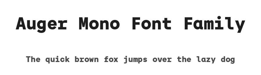 Auger Mono Font Family by Signal — Display Font