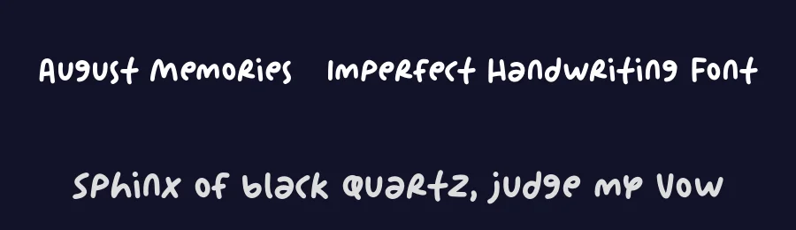 August Memories – Imperfect Handwriting Font by Anxietype Foundry — Script Handwritten Font — thumbnail 2