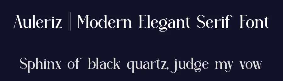 Auleriz || Modern Elegant Serif Font by ErmediaStudio — Display Font — thumbnail 2