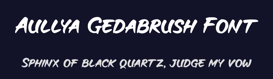 Aullya Gedabrush Font by onne — Decorative Font — thumbnail 2