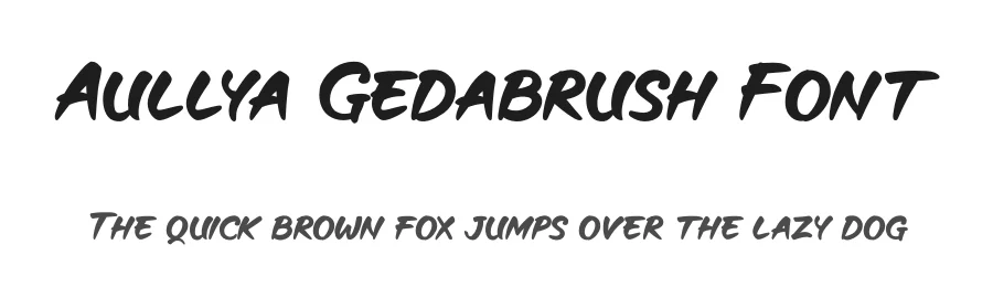Aullya Gedabrush Font by onne β Decorative Font