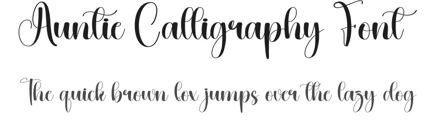 Auntie Calligraphy Font by creativeletter — Script Handwritten Font