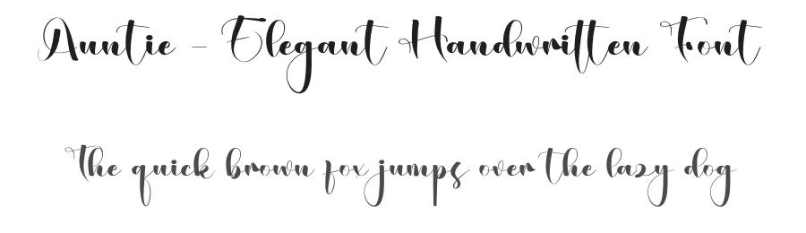 Auntie – Elegant Handwritten Font by creativeletter — Script Handwritten Font