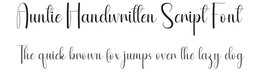 Auntie Handwritten Script Font by andikastudio — Script Handwritten Font