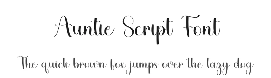 Auntie Script Font by freshtypeink — Script Handwritten Font
