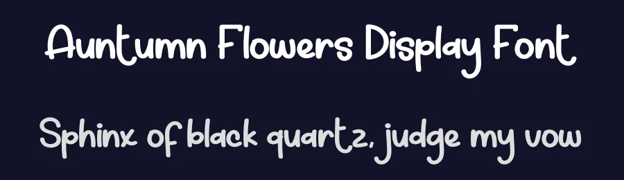 Auntumn Flowers Display Font by creativeletter — Display Font — thumbnail 2