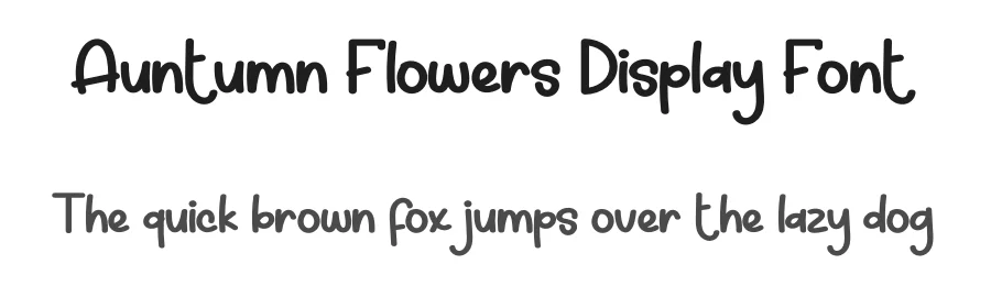 Auntumn Flowers Display Font by creativeletter — Display Font