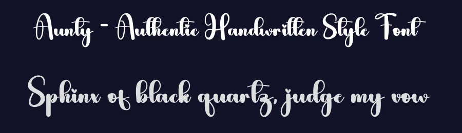 Aunty – Authentic Handwritten Style Font by andikastudio — Script Handwritten Font — thumbnail 2