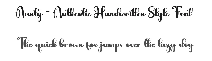 Aunty – Authentic Handwritten Style Font by andikastudio — Script Handwritten Font