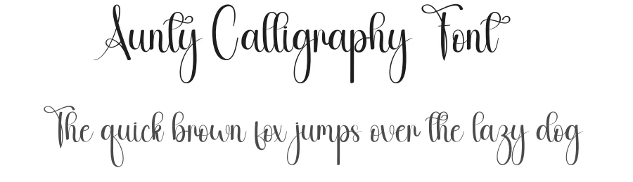 Aunty Calligraphy Font by andikastudio — Script Handwritten Font
