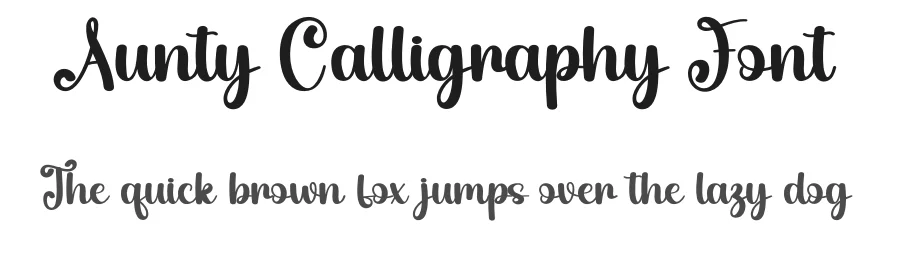 Aunty Calligraphy Font by creativeletter — Script Handwritten Font