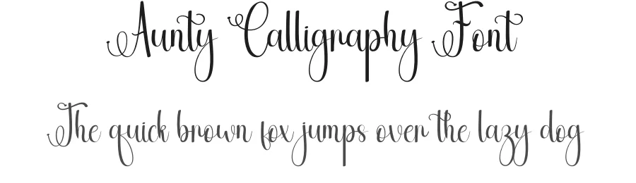 Aunty Calligraphy Font by andikastudio — Script Handwritten Font