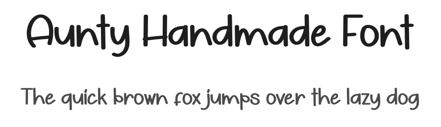 Aunty Handmade Font by andikastudio — Display Font