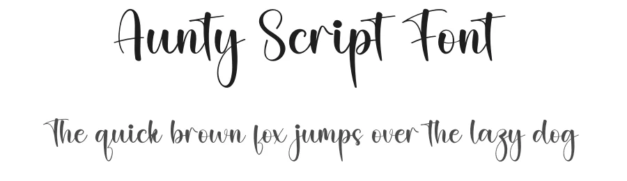 Aunty Script Font by creativeletter — Script Handwritten Font