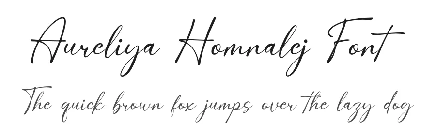 Aureliya Homnalej Font by Denustudios — Script Handwritten Font