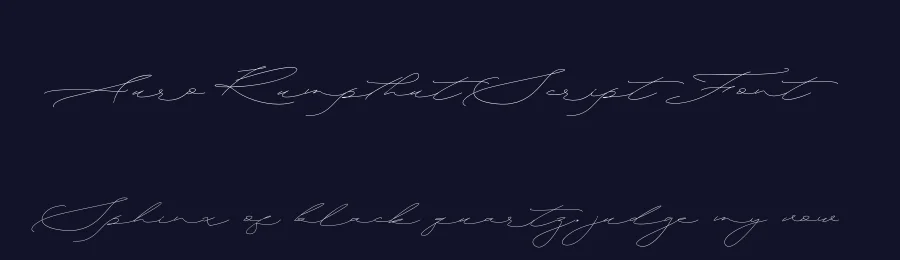 Auro Rumpthut Script Font by khaiuns — Script Handwritten Font — thumbnail 2