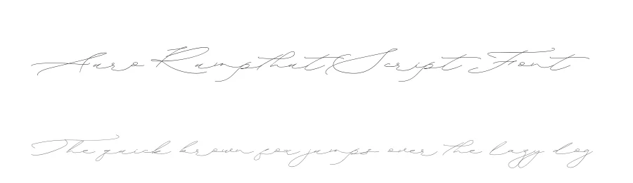Auro Rumpthut Script Font by khaiuns — Script Handwritten Font