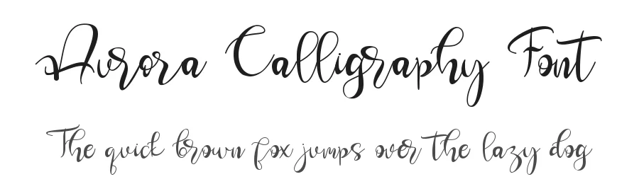 Aurora Calligraphy Font by Leterara β Script Handwritten Font