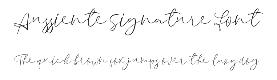 Aussiente Signature Font by Inspiratype — Script Handwritten Font