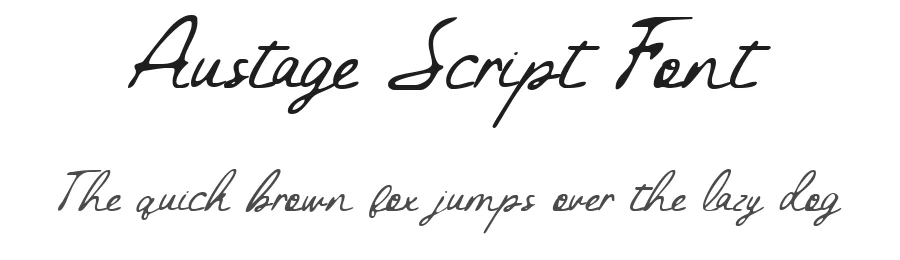 Austage Script Font by Bellinghamtype Foundry — Script Handwritten Font
