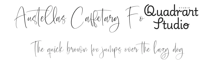 Austellas Caffetary Font by Quadrart — Script Handwritten Font