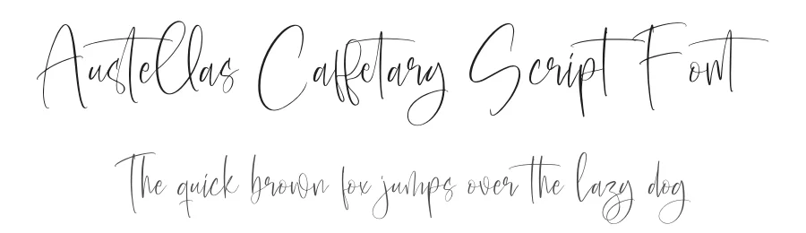 Austellas Caffetary Script Font by Operatype.Co — Script Handwritten Font