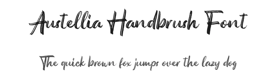 Austellia Handbrush Font by Garisman Std — Script Handwritten Font