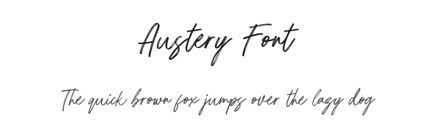 Austery Font by Sronstudio — Script Handwritten Font