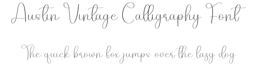 Austin Vintage Calligraphy Font by creativeletter — Script Handwritten Font