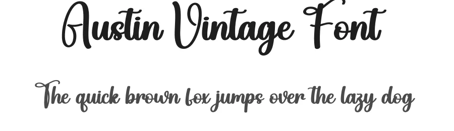 Austin Vintage Font by creativeletter — Script Handwritten Font