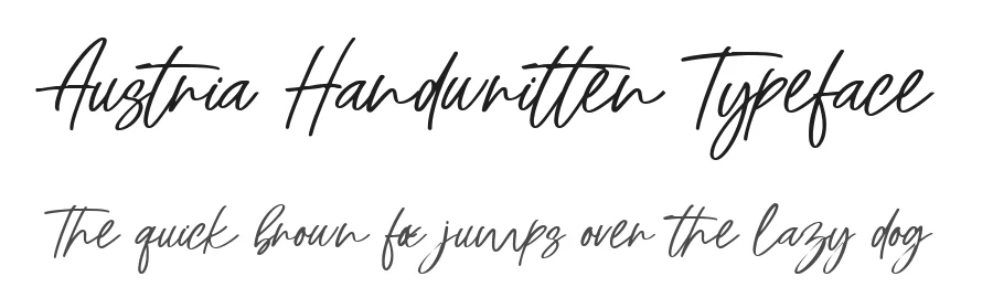 Austria Handwritten Typeface by nestype — Script Handwritten Font