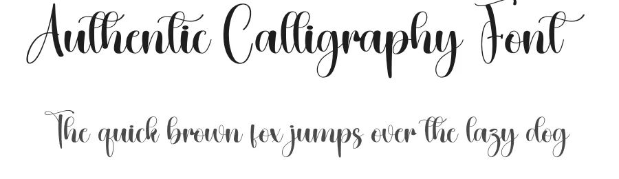 Authentic Calligraphy Font by creativeletter — Script Handwritten Font